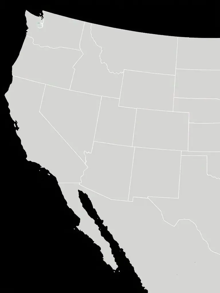 A map of the United States highlighting the areas covered by DataTel 360 Tech's services, demonstrating their nationwide coverage.