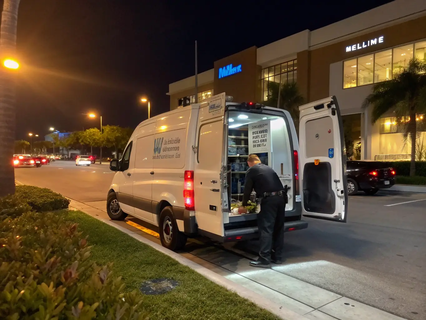 An image of a DataTel 360 Tech field service vehicle arriving at a client's location, symbolizing the company's rapid response and nationwide coverage.