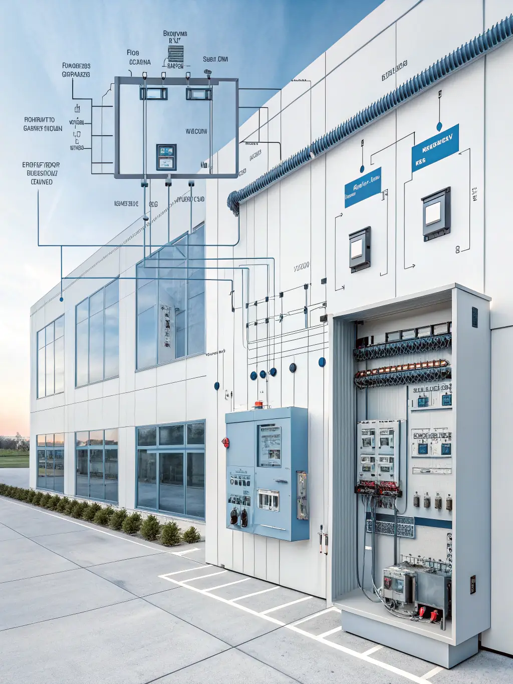 A blueprint of a structured cabling design, showcasing a design-first approach to IT infrastructure planning for DataTel 360 Tech.